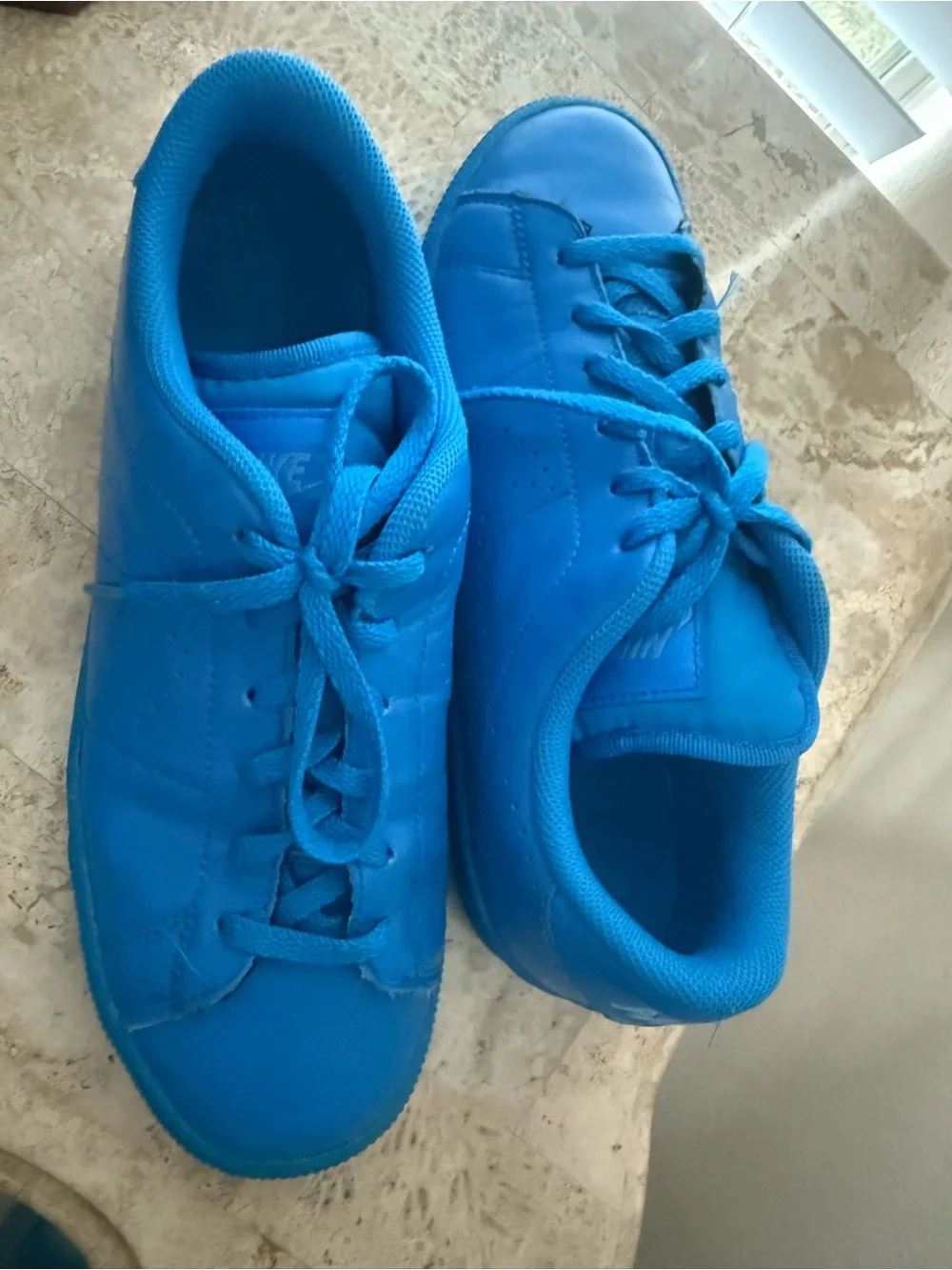 Nike Kids Bright Blue Low-Top Lace Sneakers